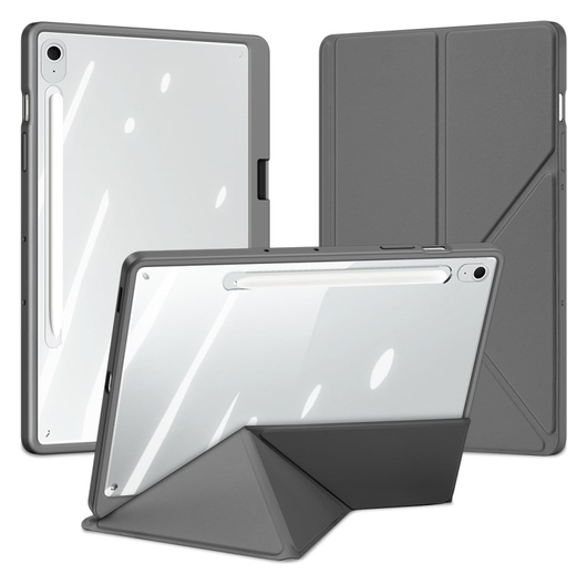 Dux Ducis Magi Samsung Galaxy Tab S10 FE Plus Hoes V-Fold Book Case Grijs afbeelding 2