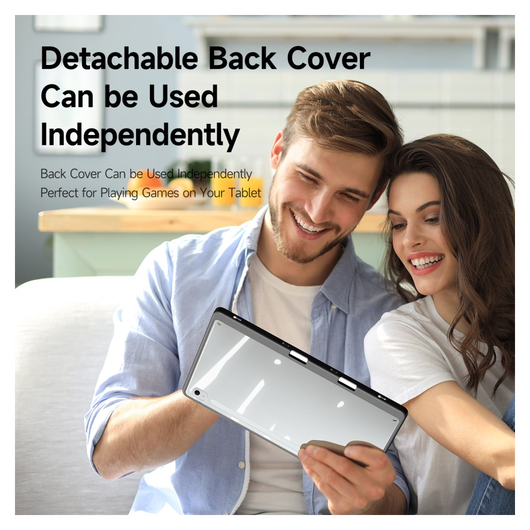 Dux Ducis Magi Samsung Galaxy Tab S10 FE Plus Hoes V-Fold Book Case Grijs afbeelding 3