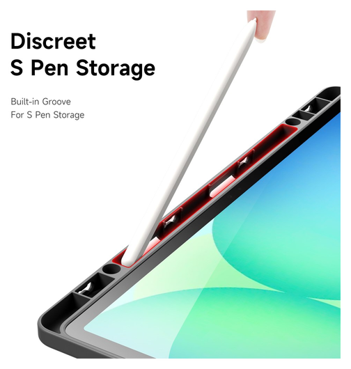 Dux Ducis Magi Samsung Galaxy Tab S10 FE Plus Hoes V-Fold Book Case Grijs afbeelding 6