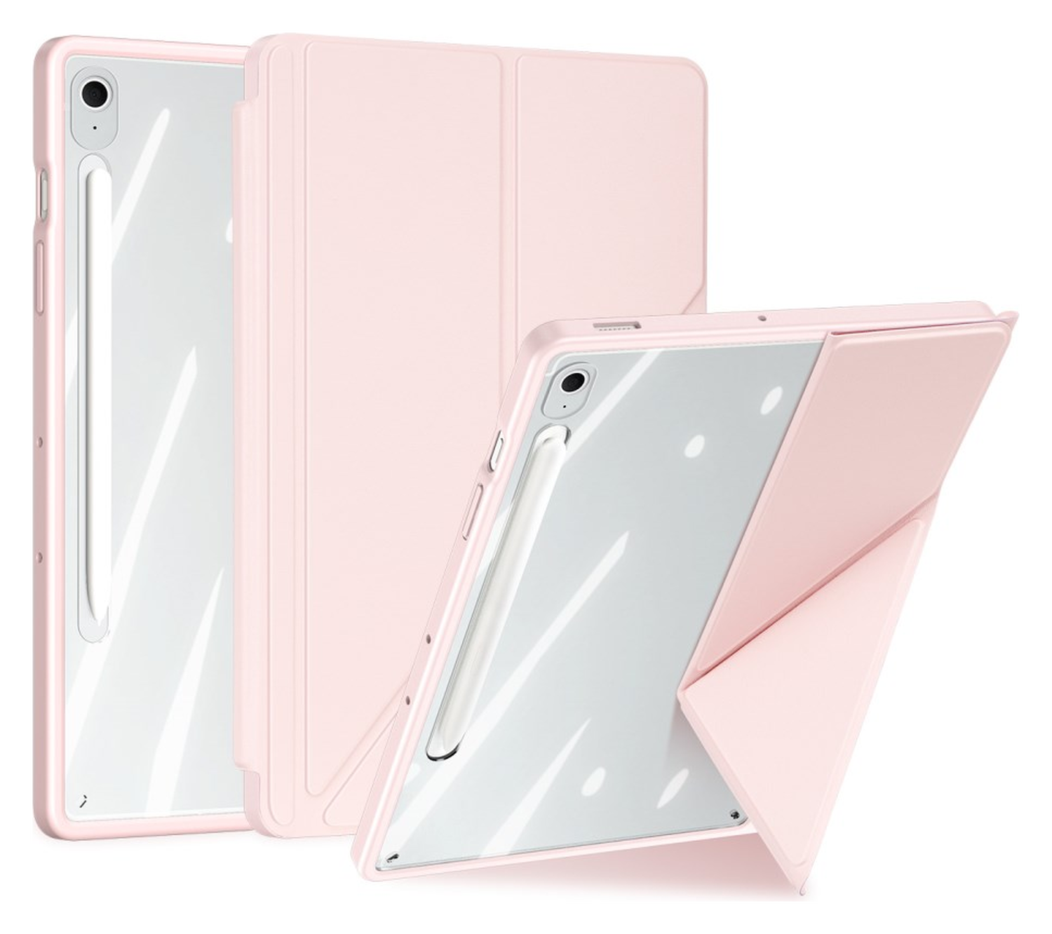 Dux Ducis Magi Samsung Galaxy Tab S10 FE Plus Hoes V-Fold Book Case Roze afbeelding 1