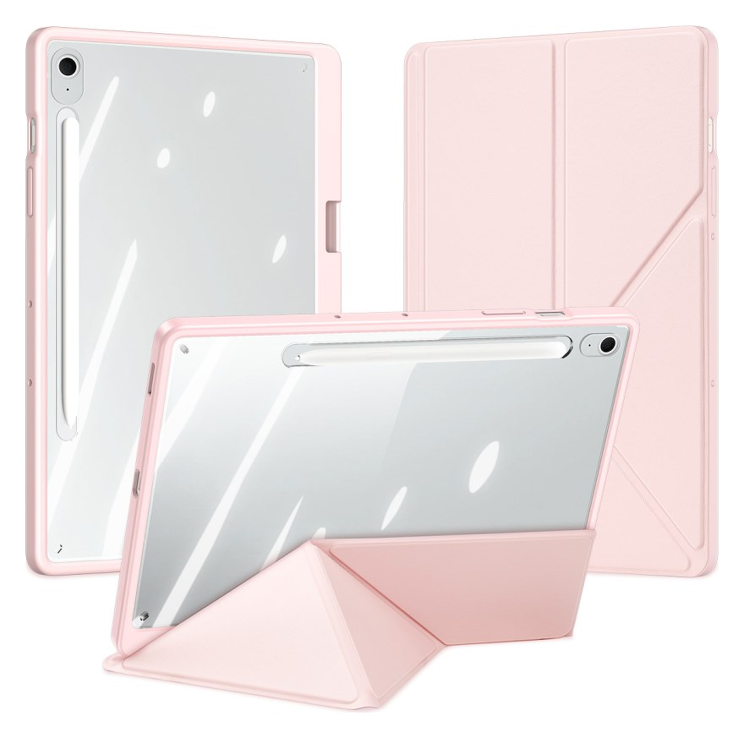 Dux Ducis Magi Samsung Galaxy Tab S10 FE Plus Hoes V-Fold Book Case Roze afbeelding 2