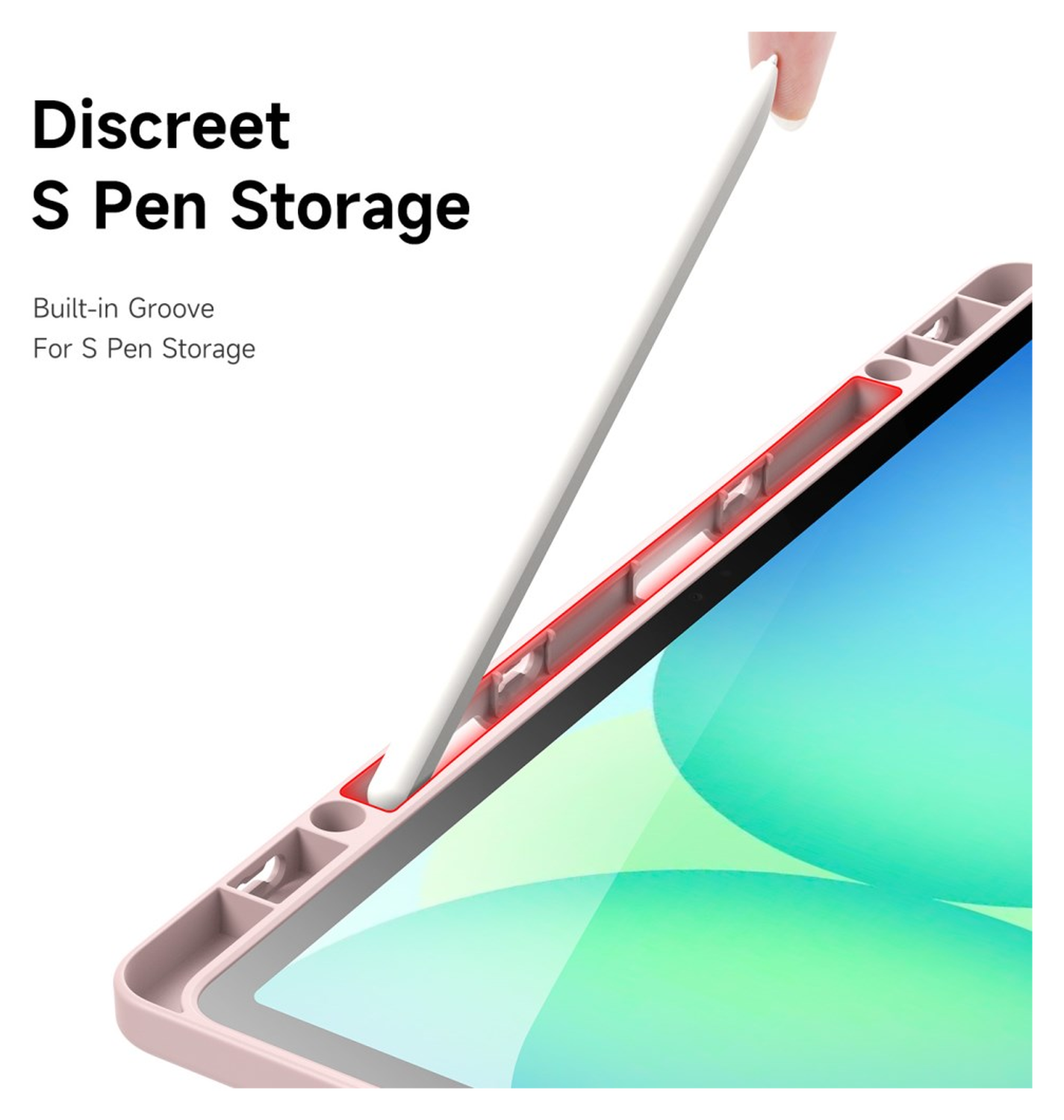 Dux Ducis Magi Samsung Galaxy Tab S10 FE Plus Hoes V-Fold Book Case Roze afbeelding 6
