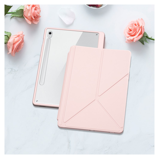 Dux Ducis Magi Samsung Galaxy Tab S10 FE Plus Hoes V-Fold Book Case Roze afbeelding 11