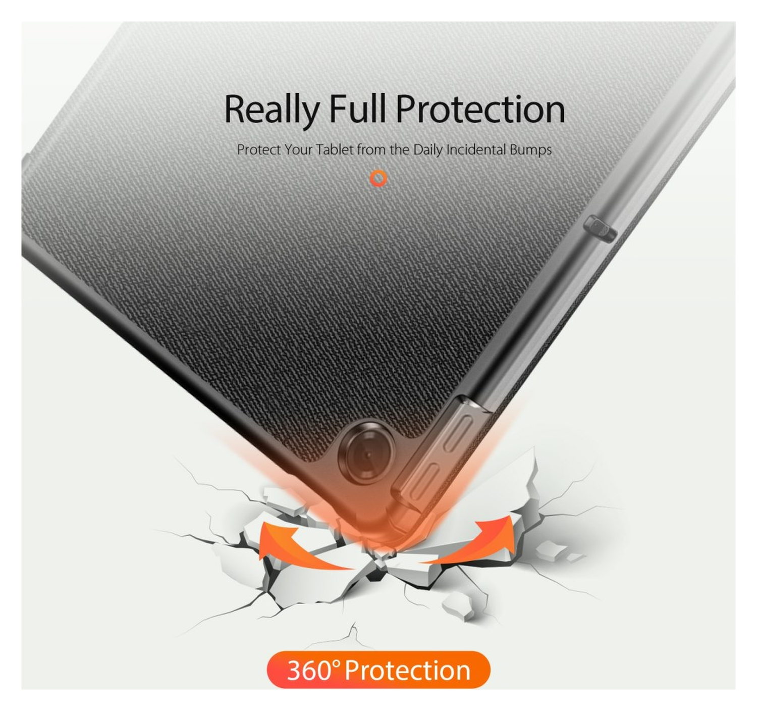 Dux Ducis Domo Lenovo Tab K10 Gen 2 Hoes Tri-Fold Book Case Zwart afbeelding 3