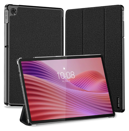 Dux Ducis Domo Lenovo Tab K10 Gen 2 Hoes Tri-Fold Book Case Zwart afbeelding 1