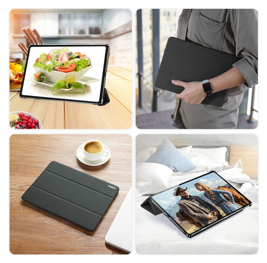 Dux Ducis Domo Lenovo Tab K10 Gen 2 Hoes Tri-Fold Book Case Zwart afbeelding 8
