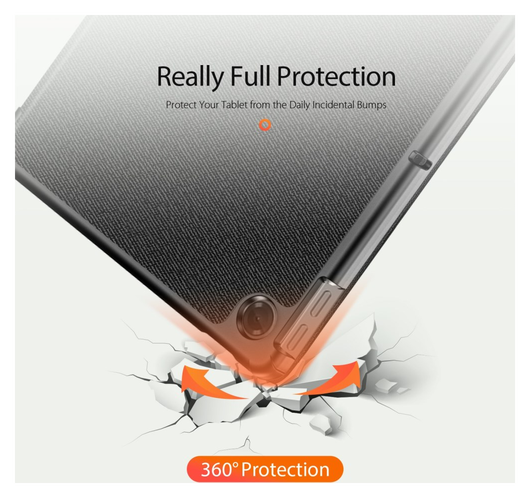 Dux Ducis Domo Lenovo Tab K10 Gen 2 Hoes Tri-Fold Book Case Zwart afbeelding 3