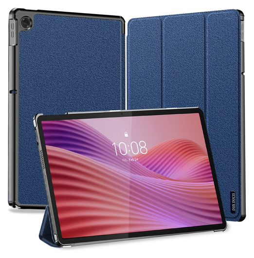Dux Ducis Domo Lenovo Tab K10 Gen 2 Hoes Tri-Fold Book Case Blauw afbeelding 1