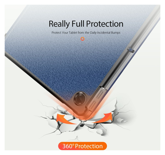 Dux Ducis Domo Lenovo Tab K10 Gen 2 Hoes Tri-Fold Book Case Blauw afbeelding 3