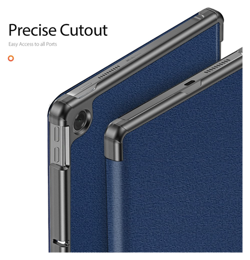 Dux Ducis Domo Lenovo Tab K10 Gen 2 Hoes Tri-Fold Book Case Blauw afbeelding 6