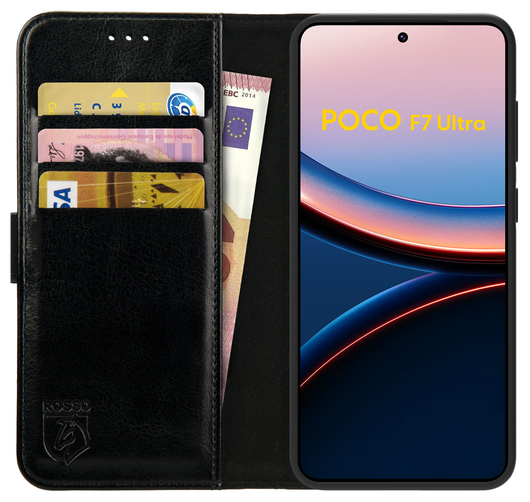 Rosso Element Xiaomi Poco F7 Ultra Hoesje Book Case Wallet Zwart afbeelding 1