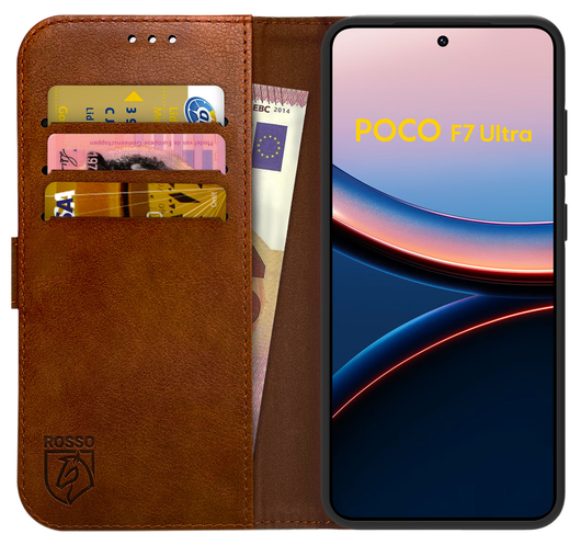 Rosso Element Xiaomi Poco F7 Ultra Hoesje Book Case Wallet Bruin afbeelding 1