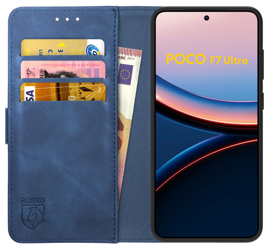 Rosso Element Xiaomi Poco F7 Ultra Hoesje Book Case Wallet Blauw afbeelding 1