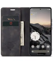 CaseMe 013 Google Pixel 9a Hoesje Book Case met Standaard Zwart afbeelding