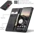CaseMe 013 Google Pixel 9a Hoesje Book Case met Standaard Zwart afbeelding 3