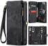 CaseMe 008 Samsung Galaxy S25 Edge Hoesje 2-in-1 Book Case en Back Cover Zwart afbeelding 2