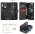 CaseMe 008 Samsung Galaxy S25 Edge Hoesje 2-in-1 Book Case en Back Cover Zwart afbeelding 3