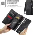 CaseMe 008 Samsung Galaxy S25 Edge Hoesje 2-in-1 Book Case en Back Cover Zwart afbeelding 4