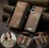 CaseMe 008 Samsung Galaxy S25 Edge Hoesje 2-in-1 Book Case en Back Cover Bruin afbeelding 6