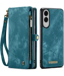 CaseMe 008 Samsung Galaxy S25 Edge Hoesje 2-in-1 Book Case en Back Cover Blauw afbeelding