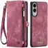 CaseMe 008 Samsung Galaxy S25 Edge Hoesje 2-in-1 Book Case en Back Cover Rood