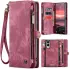CaseMe 008 Samsung Galaxy S25 Edge Hoesje 2-in-1 Book Case en Back Cover Rood afbeelding 2