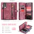 CaseMe 008 Samsung Galaxy S25 Edge Hoesje 2-in-1 Book Case en Back Cover Rood afbeelding 3