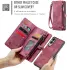 CaseMe 008 Samsung Galaxy S25 Edge Hoesje 2-in-1 Book Case en Back Cover Rood afbeelding 4