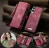 CaseMe 008 Samsung Galaxy S25 Edge Hoesje 2-in-1 Book Case en Back Cover Rood afbeelding 6