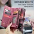 CaseMe 008 Samsung Galaxy S25 Edge Hoesje 2-in-1 Book Case en Back Cover Rood afbeelding 8