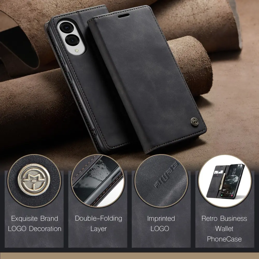 CaseMe 013 Samsung Galaxy S25 Edge Hoesje Book Case met Standaard Zwart afbeelding 11