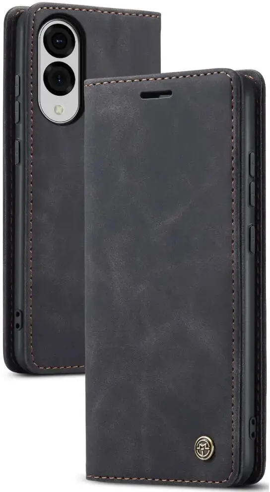 CaseMe 013 Samsung Galaxy S25 Edge Hoesje Book Case met Standaard Zwart afbeelding 1