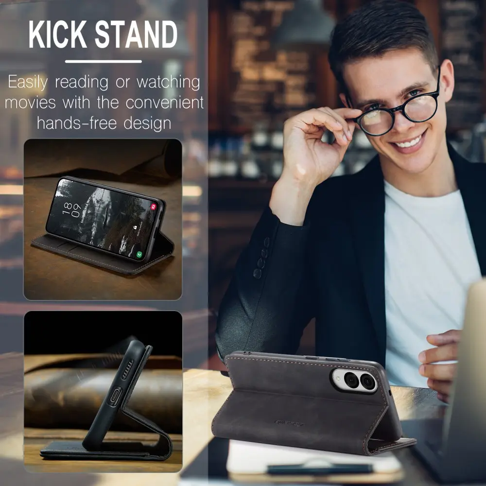 CaseMe 013 Samsung Galaxy S25 Edge Hoesje Book Case met Standaard Zwart afbeelding 6