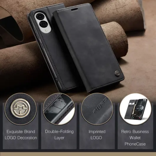CaseMe 013 Samsung Galaxy S25 Edge Hoesje Book Case met Standaard Zwart afbeelding 11