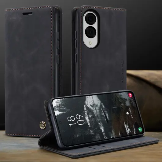 CaseMe 013 Samsung Galaxy S25 Edge Hoesje Book Case met Standaard Zwart afbeelding 7