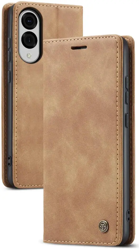 CaseMe 013 Samsung Galaxy S25 Edge Hoesje Book Case met Standaard Bruin afbeelding 1