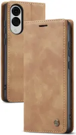 CaseMe 013 Samsung Galaxy S25 Edge Hoesje Book Case met Standaard Bruin