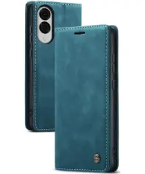 CaseMe 013 Samsung Galaxy S25 Edge Hoesje Book Case met Standaard Blauw afbeelding