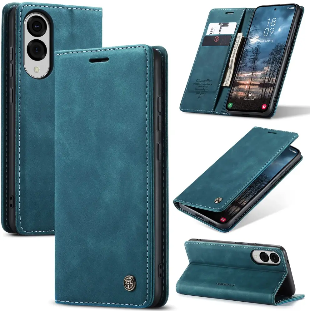 CaseMe 013 Samsung Galaxy S25 Edge Hoesje Book Case met Standaard Blauw afbeelding 2
