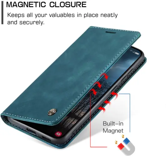 CaseMe 013 Samsung Galaxy S25 Edge Hoesje Book Case met Standaard Blauw afbeelding 10