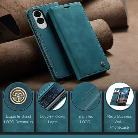 CaseMe 013 Samsung Galaxy S25 Edge Hoesje Book Case met Standaard Blauw afbeelding 11