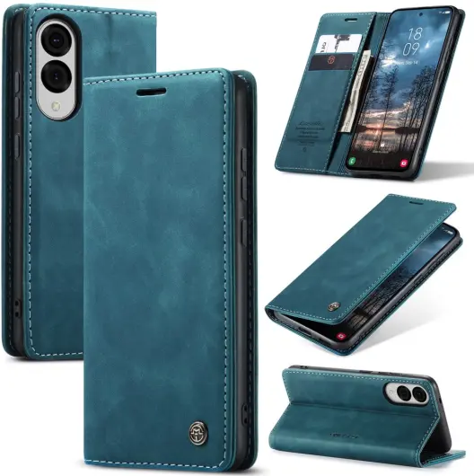 CaseMe 013 Samsung Galaxy S25 Edge Hoesje Book Case met Standaard Blauw afbeelding 2