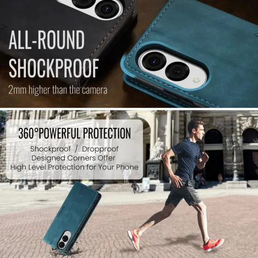 CaseMe 013 Samsung Galaxy S25 Edge Hoesje Book Case met Standaard Blauw afbeelding 8