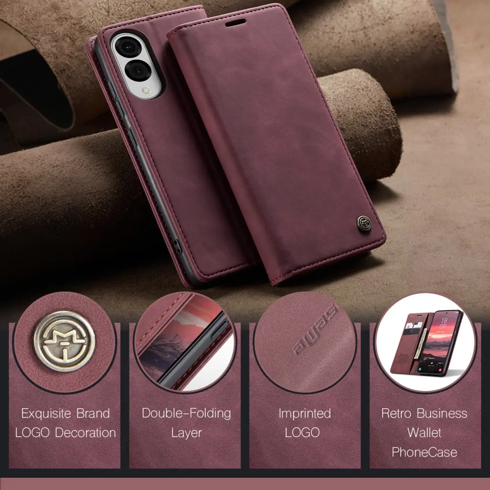 CaseMe 013 Samsung Galaxy S25 Edge Hoesje Book Case met Standaard Rood afbeelding 11