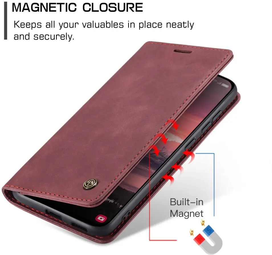 CaseMe 013 Samsung Galaxy S25 Edge Hoesje Book Case met Standaard Rood afbeelding 10