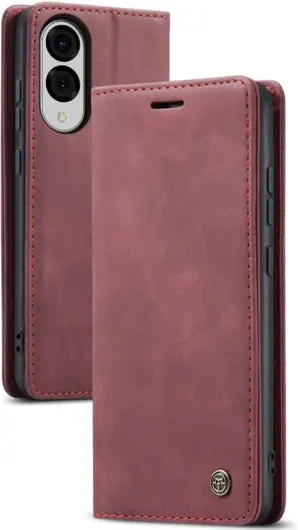 CaseMe 013 Samsung Galaxy S25 Edge Hoesje Book Case met Standaard Rood afbeelding 1