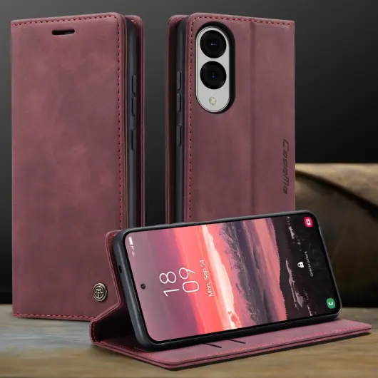 CaseMe 013 Samsung Galaxy S25 Edge Hoesje Book Case met Standaard Rood afbeelding 7