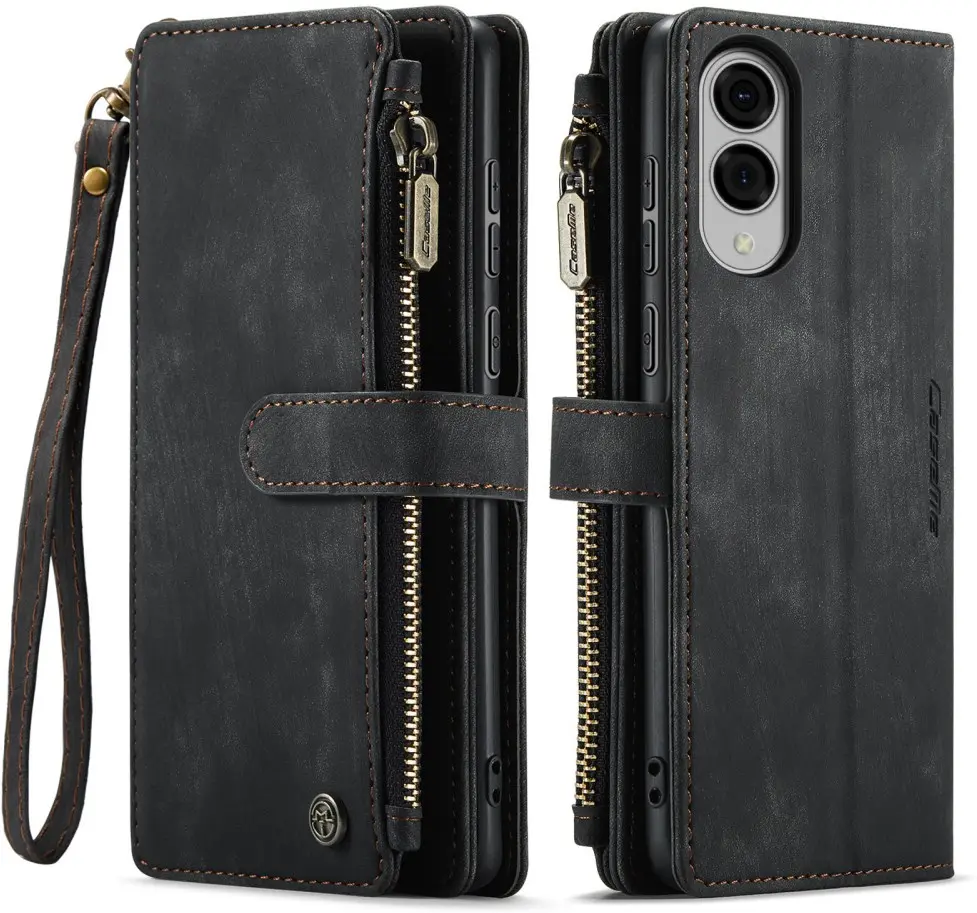 CaseMe C30 Samsung Galaxy S25 Edge Hoesje Pasjeshouder Book Case Zwart afbeelding 1