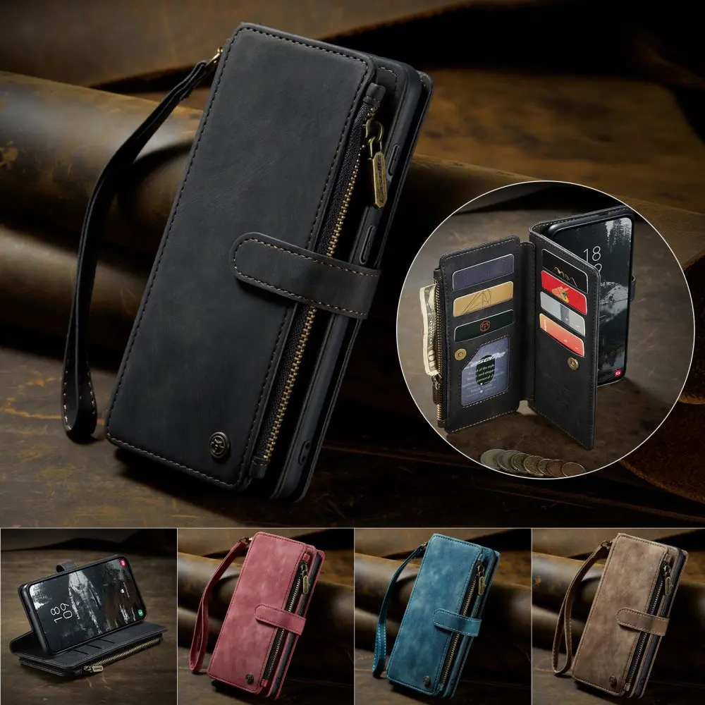 CaseMe C30 Samsung Galaxy S25 Edge Hoesje Pasjeshouder Book Case Zwart afbeelding 10