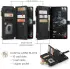 CaseMe C30 Samsung Galaxy S25 Edge Hoesje Pasjeshouder Book Case Zwart afbeelding 3